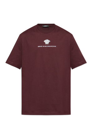 Maison Margiela:: Tシャツ:M[RESALE] Maison Margiela // Burgundy Embroidered Logo T-Shirt – VSP